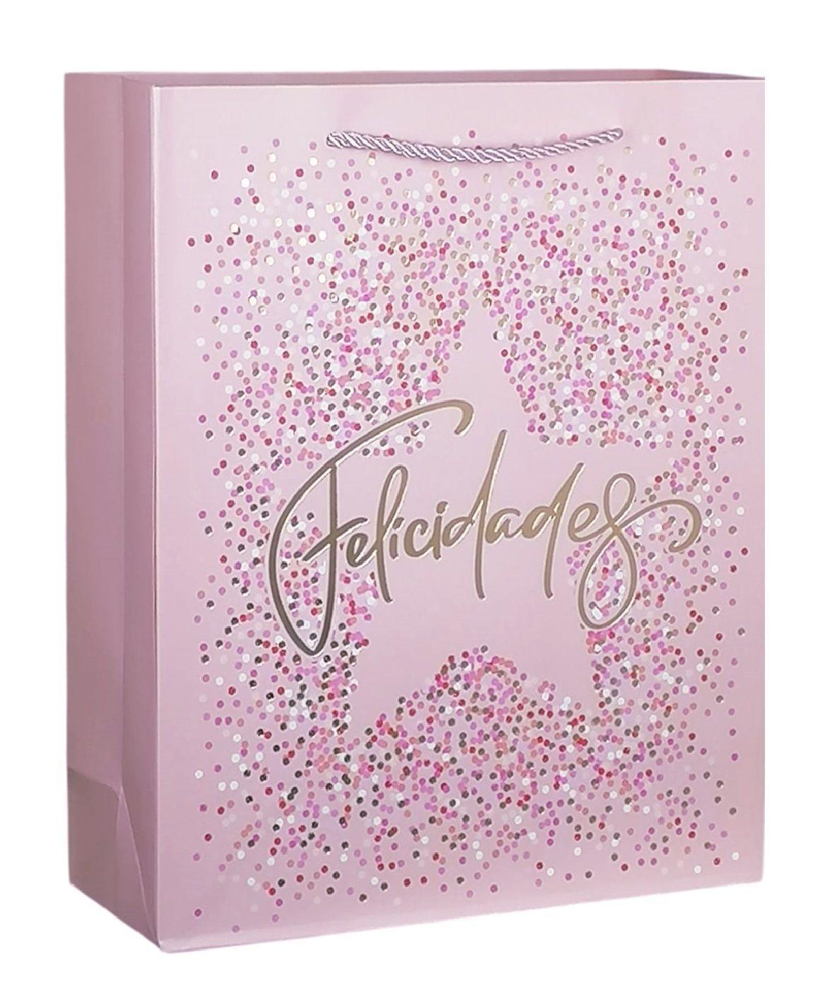 Pack 4 Bolsas De Regalo Felicidades Puntos Grandes 30x40cm-4