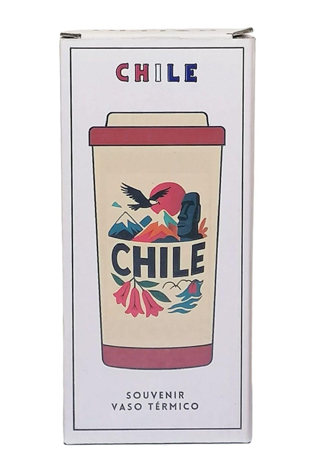 Vaso Térmico Acero Inoxidable Souvenir Chile 500 Ml-3