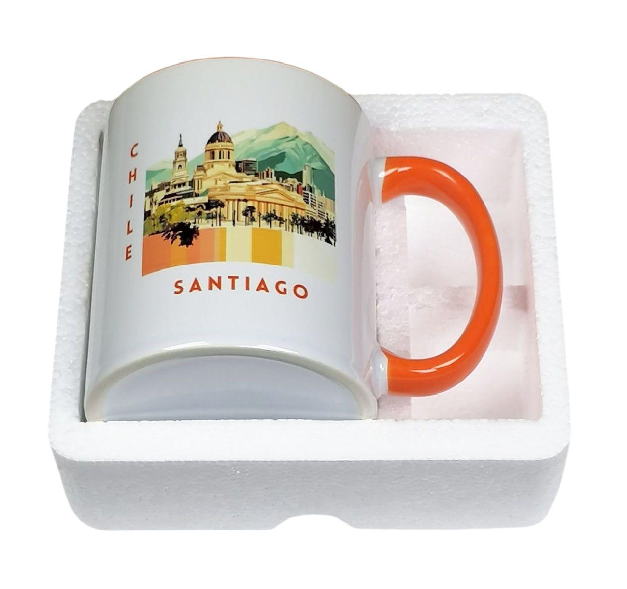 Taza De Cerámica Souvenir Santiago Chile 300 Ml-2