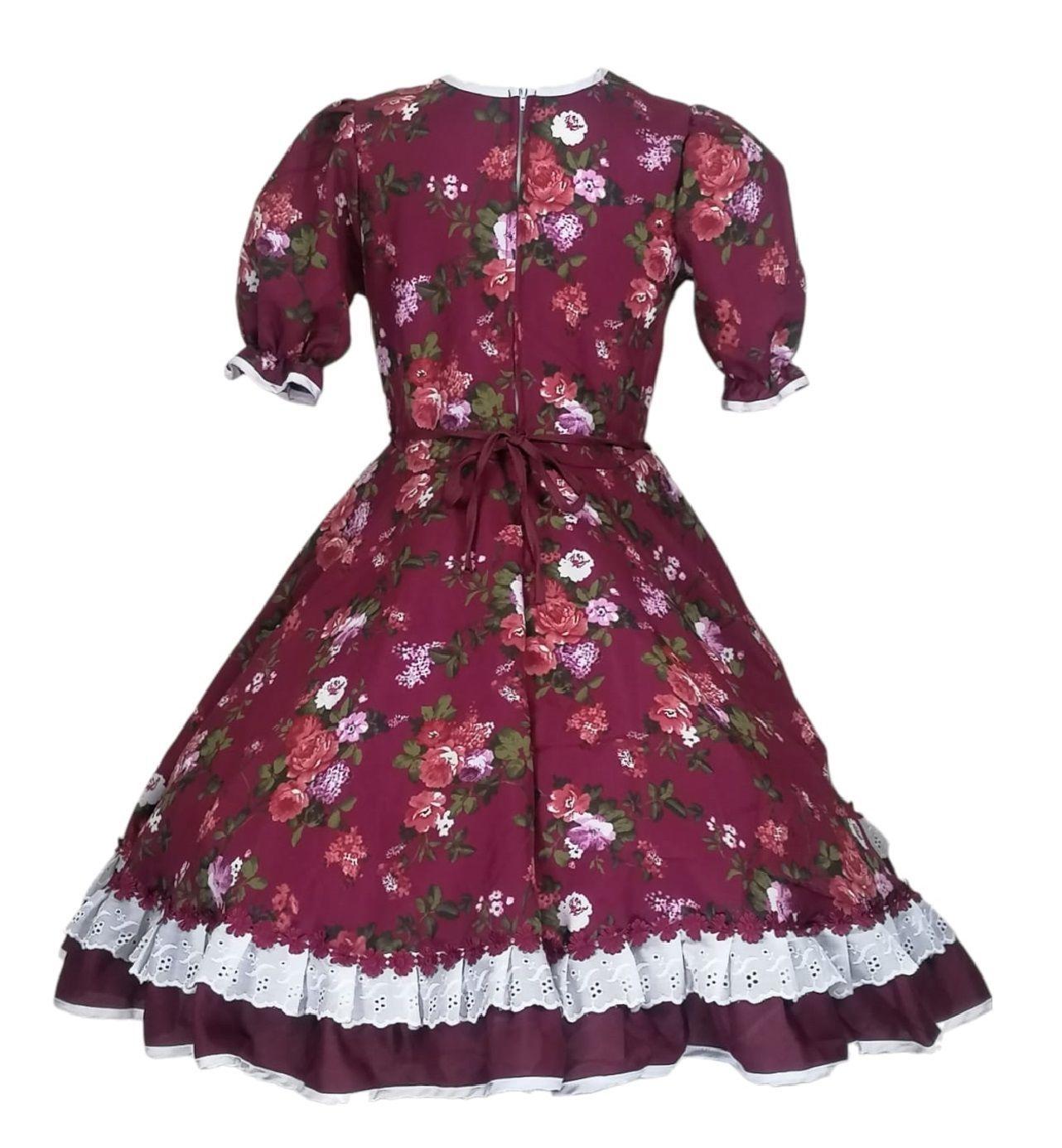 Vestido Niña Huasa Chinita Fiestas Patrias 4 6 8 10 C18-2