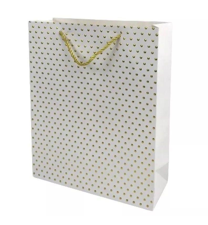 Pack 12 Bolsas Grandes De Regalo Gruesos Puntos 30x40X12cm-2