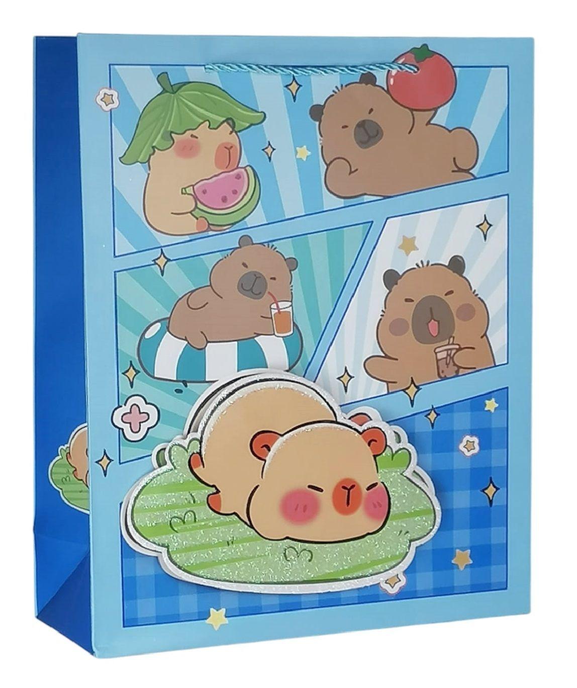 Pack 12 Bolsas De Regalo Capibara Medianas 26x32cm M1571-3