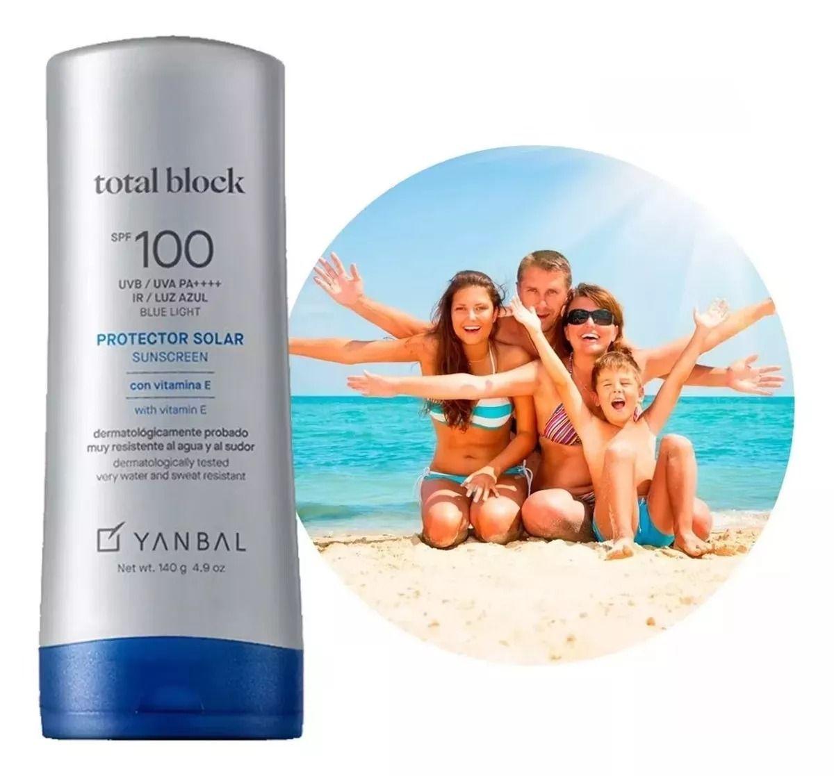 Bloqueador Solar Total Block Spf 100 De Yanbal 140 G-3