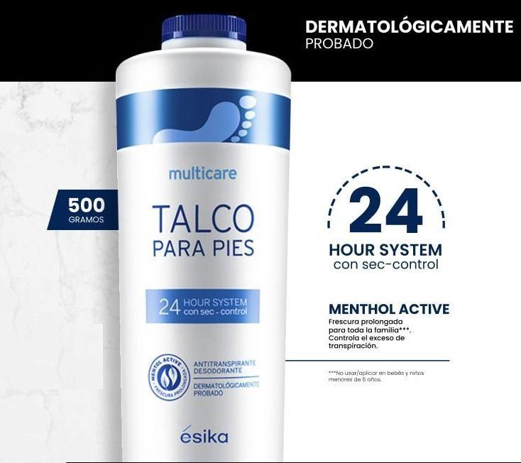 Talco Para Pies Multicare Ésika 500 G-1