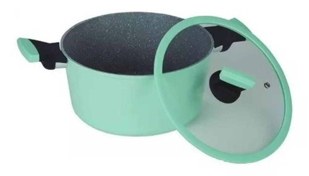Olla Soho Kitchenware Antihadeherente  20cm Mint con tapa-2