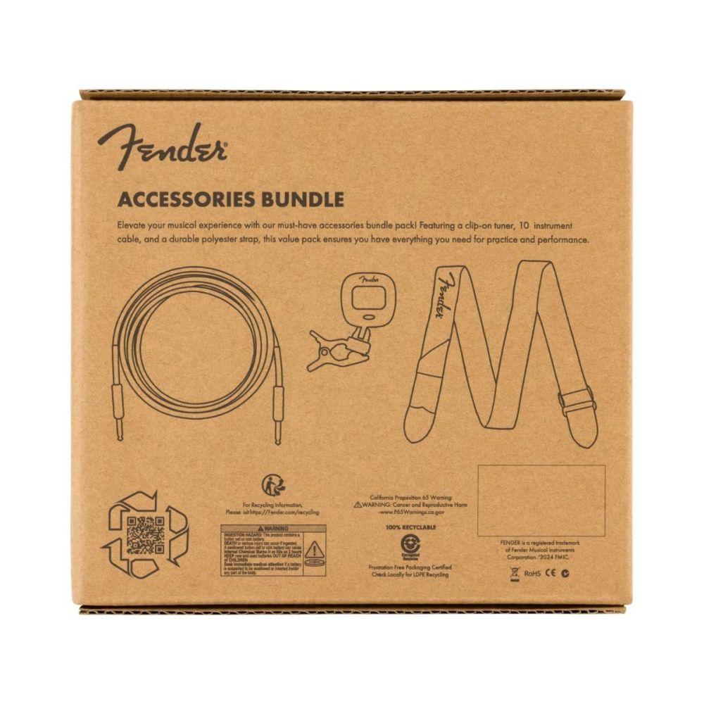 Pack accesorios cable, afinador con clip y correa Fender-5