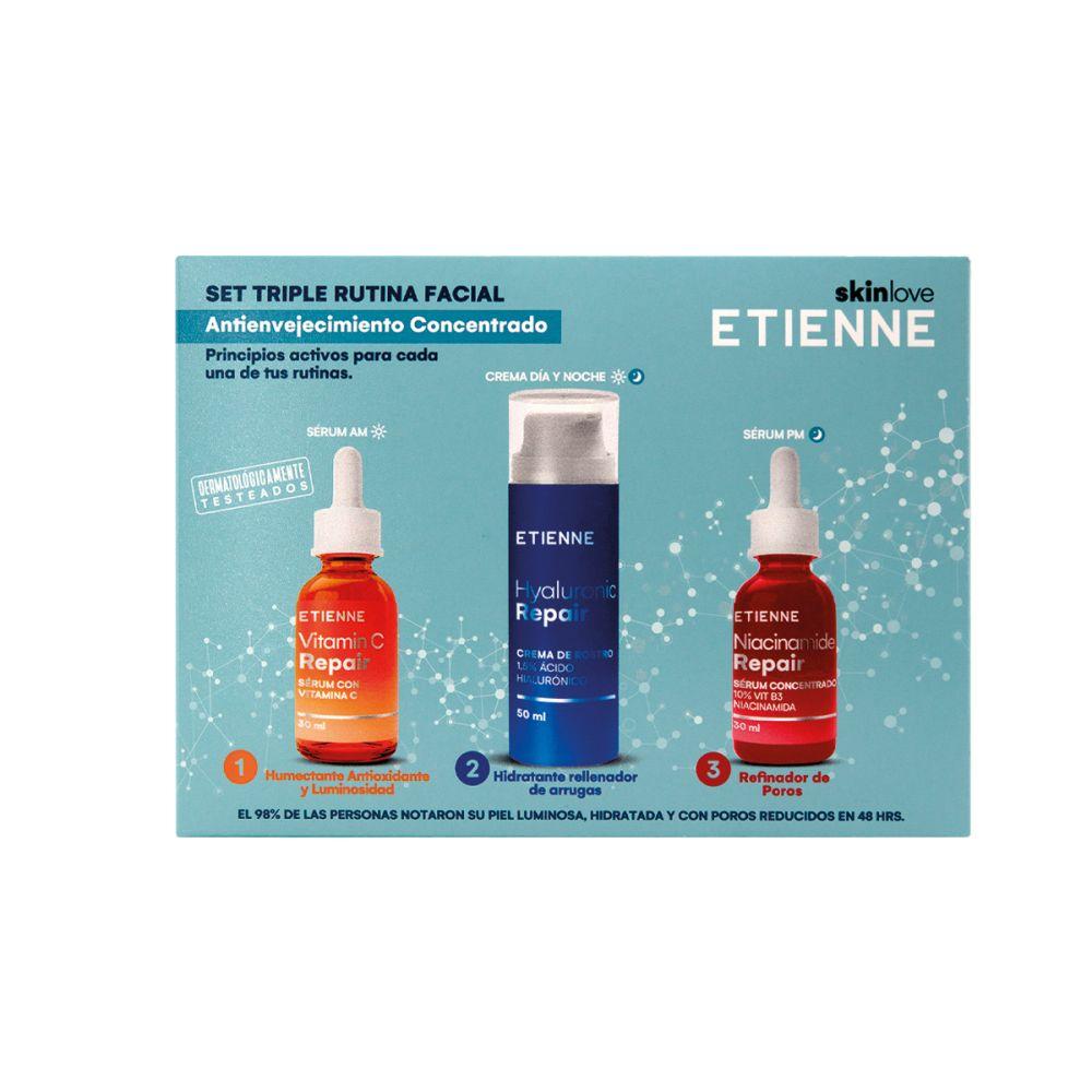 Set Triple Rutina Facial Concentrado Antiage Etienne-0