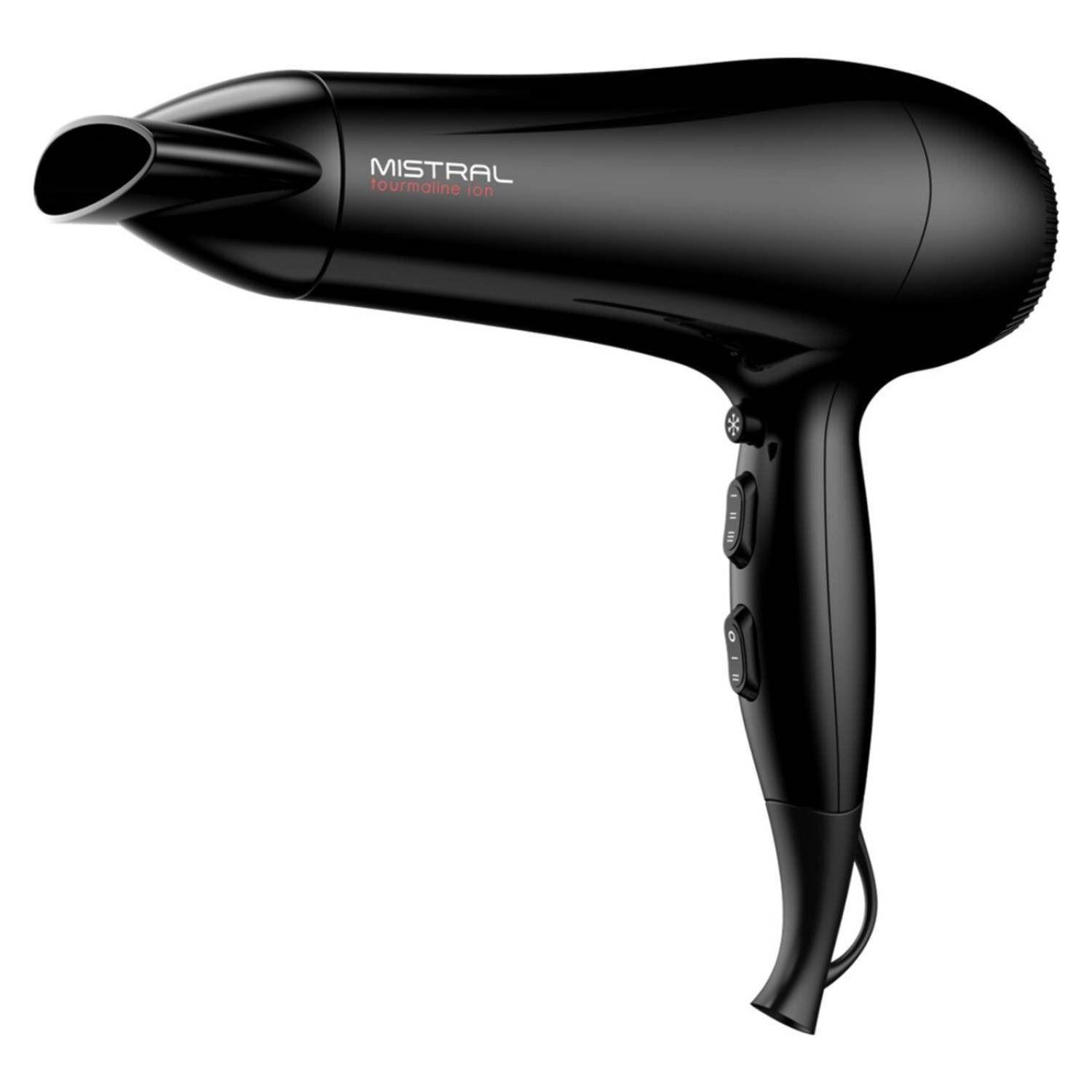 Secador de Pelo Gama Mistral Tourmaline Ion Silver Negro-2