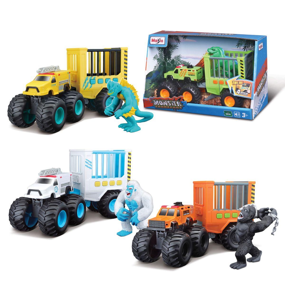 Vehículo Maisto Monster 4x4 Transport 1 unidad-5