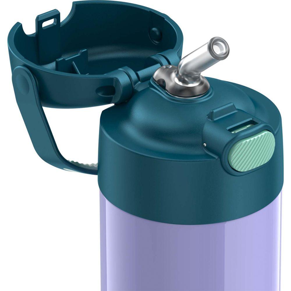 Thermos Botella Líquido Bombilla Acero Inoxidable Lila 355ml-2