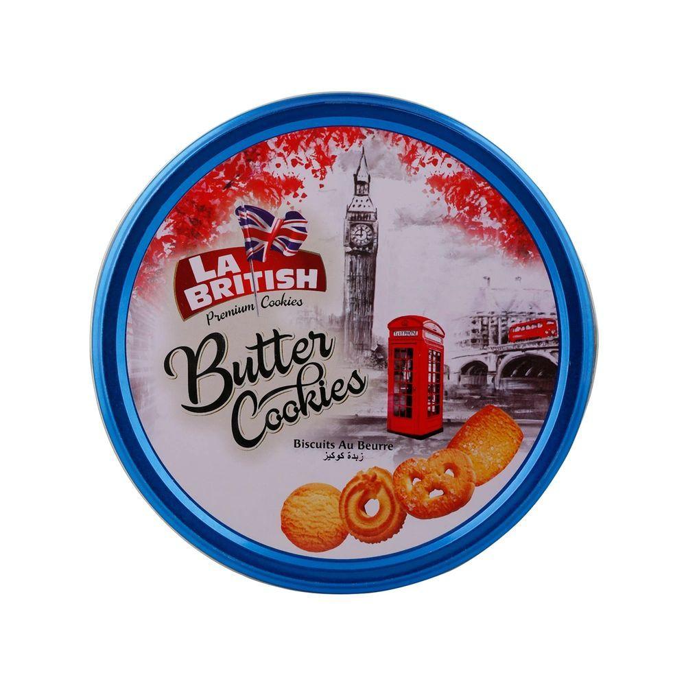 Pack 12 Latas Galletas Mantequilla La British 114g Azul/Rojo-3