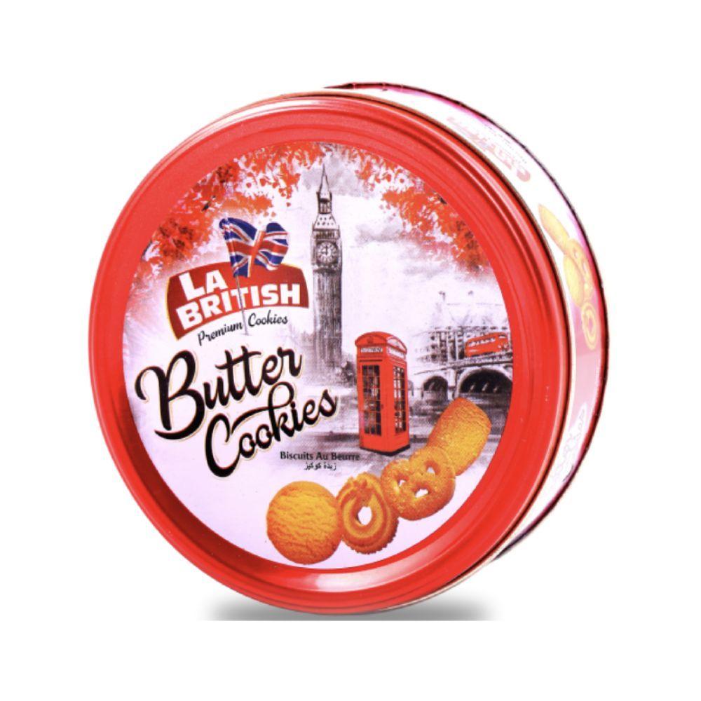 Pack 12 Latas Galletas Mantequilla La British 114g Azul/Rojo-5