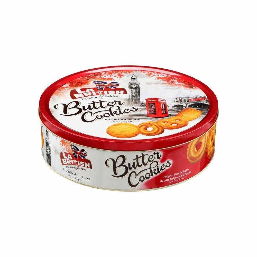Pack 12 Latas Galletas Mantequilla La British 114g Azul/Rojo-6