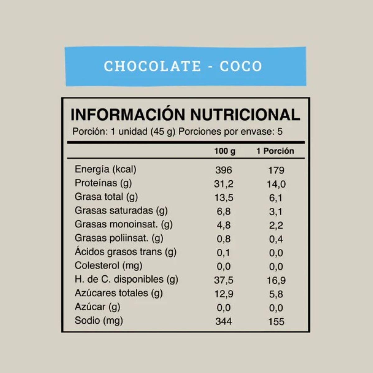 Wild Protein Vegana Chocolate Coco 5 Unidades-2