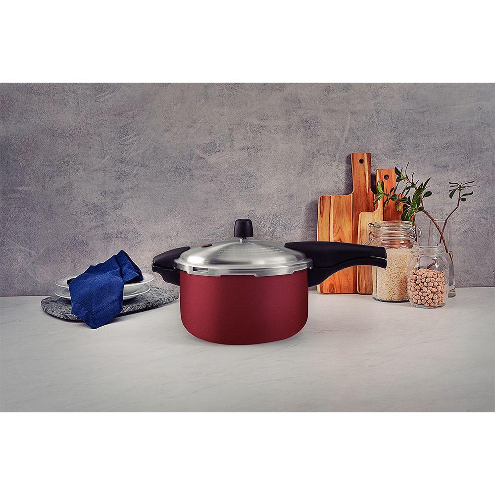 Olla A Presión Tramontina Vancouver 6 Litros 24cm Rojo-2