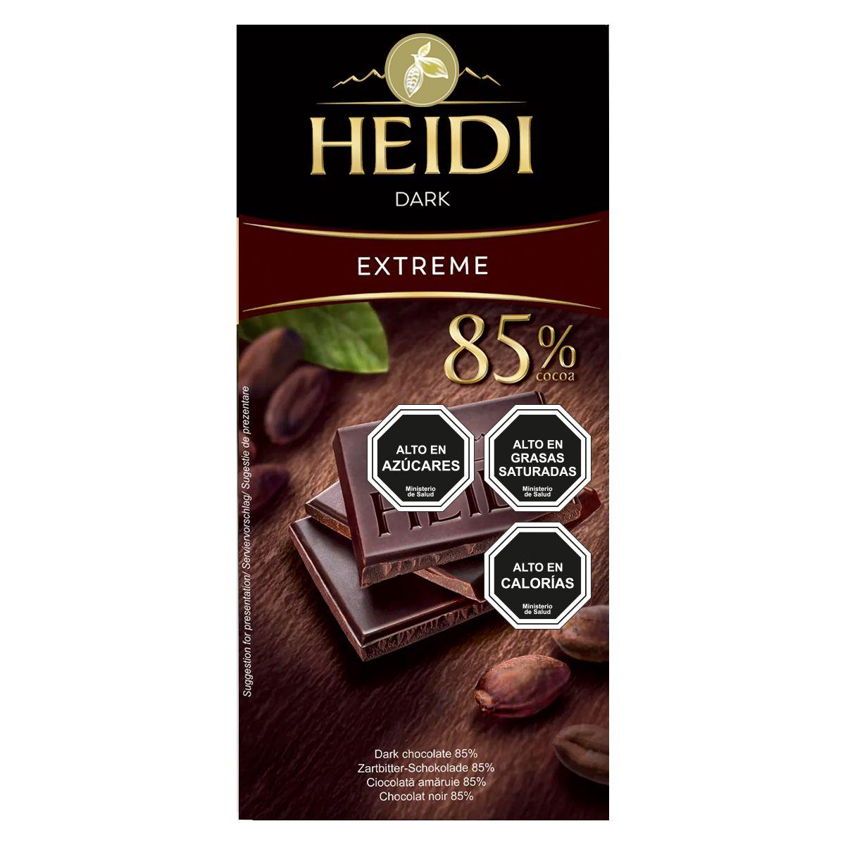Pack 8 tabletas chocolate Heidi dark surtidas 80g-2