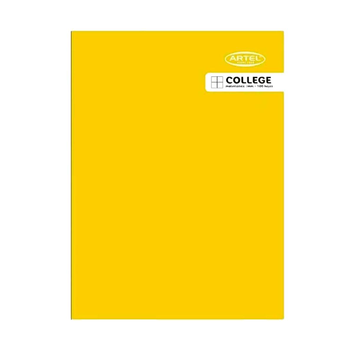 Cuaderno Artel College 100 Hojas Matemáticas 7mm 10 Unidades-3