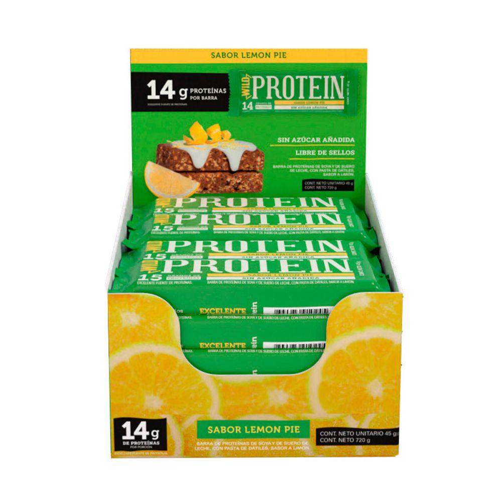 Barritas Wild Protein Lemon Pie 14gr 16 unidades-0