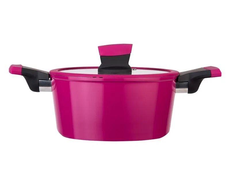 Olla Soho Kitchenware Antiadherente 24cm Cherry Con Tapa-1