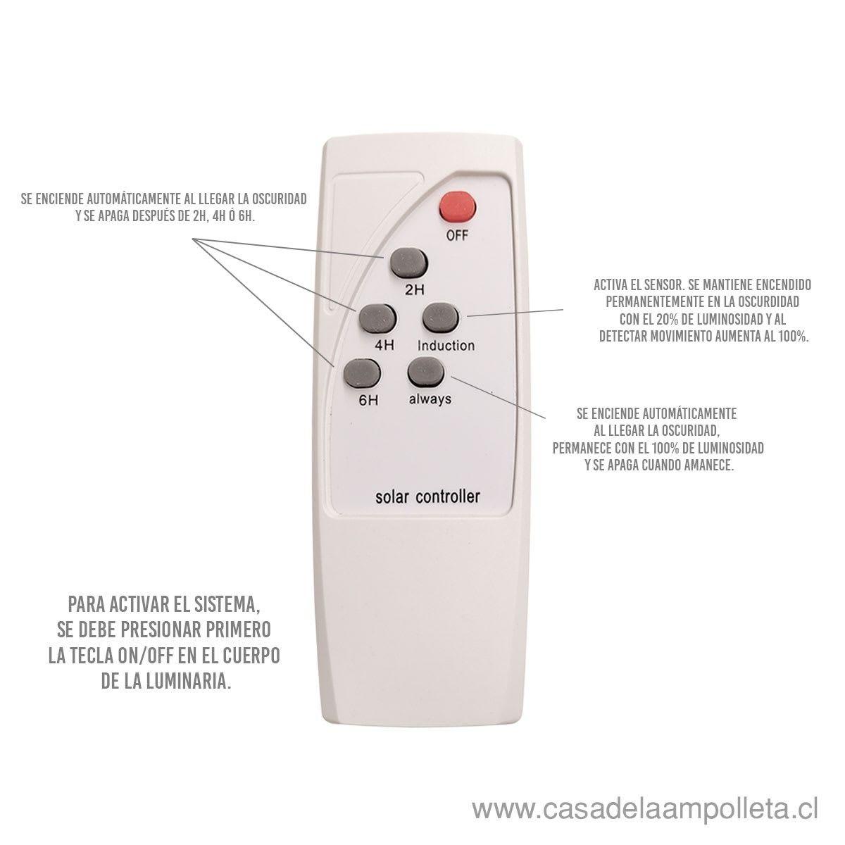 Luminaria Peatonal Solar 50W Logic C/Brazo Incluido-3