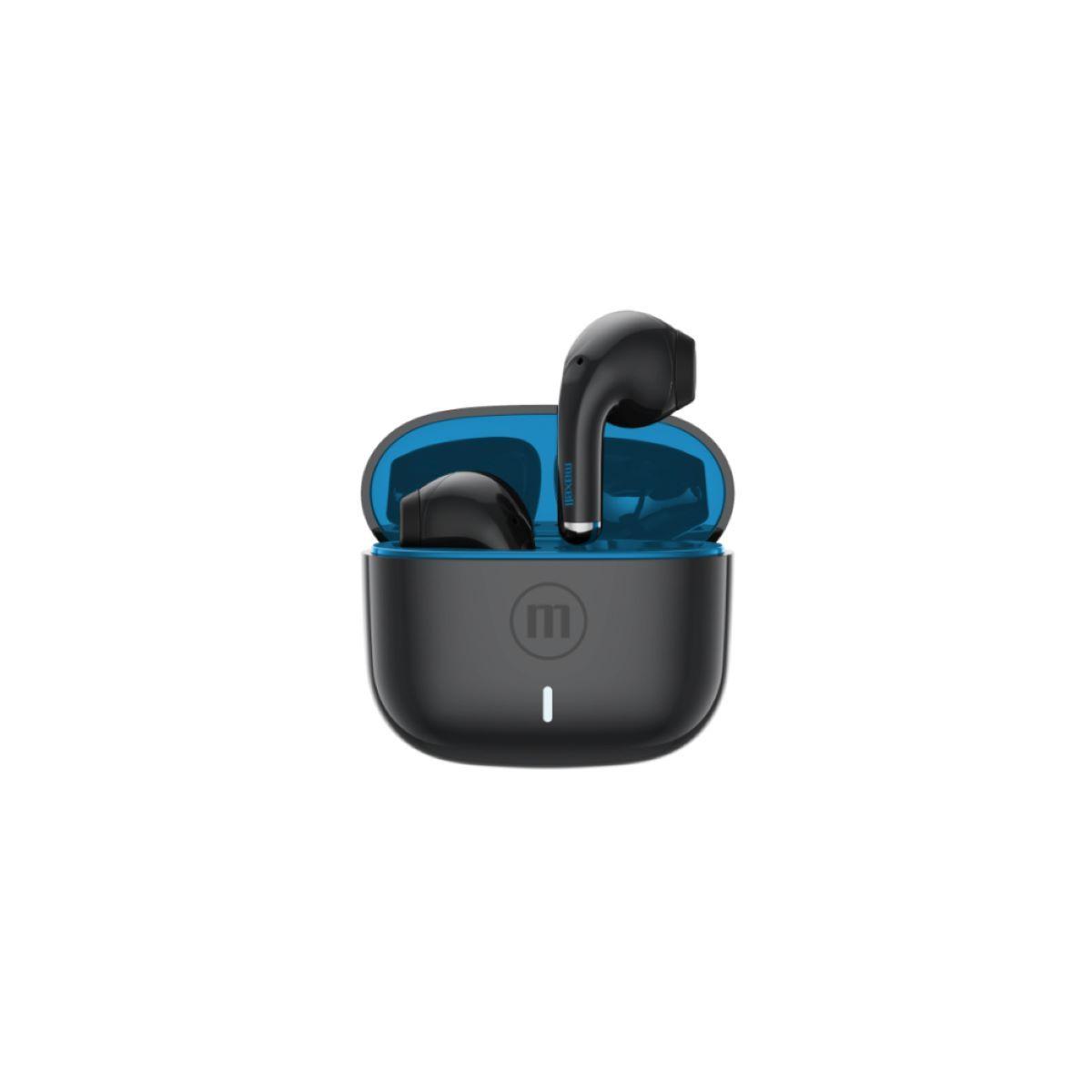 Audífonos Bluetooth Maxell ELIO 12Hrs Negro Y Azúl-0