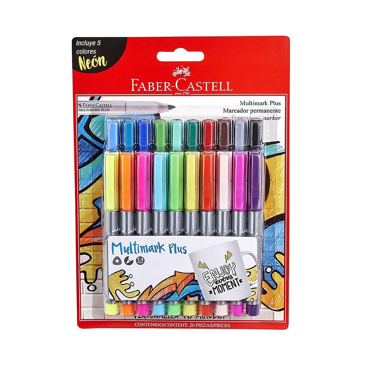 Marcador permanente Multimark Faber Castell plus 20 unidades-0