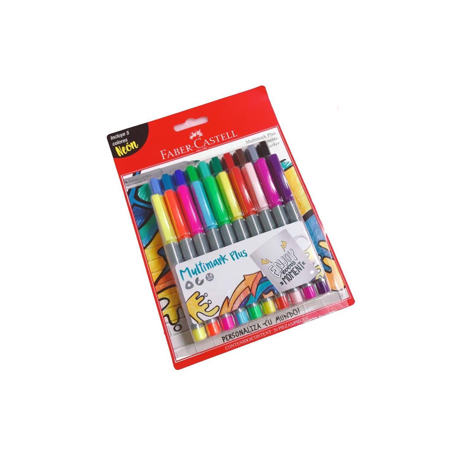 Marcador permanente Multimark Faber Castell plus 20 unidades-1