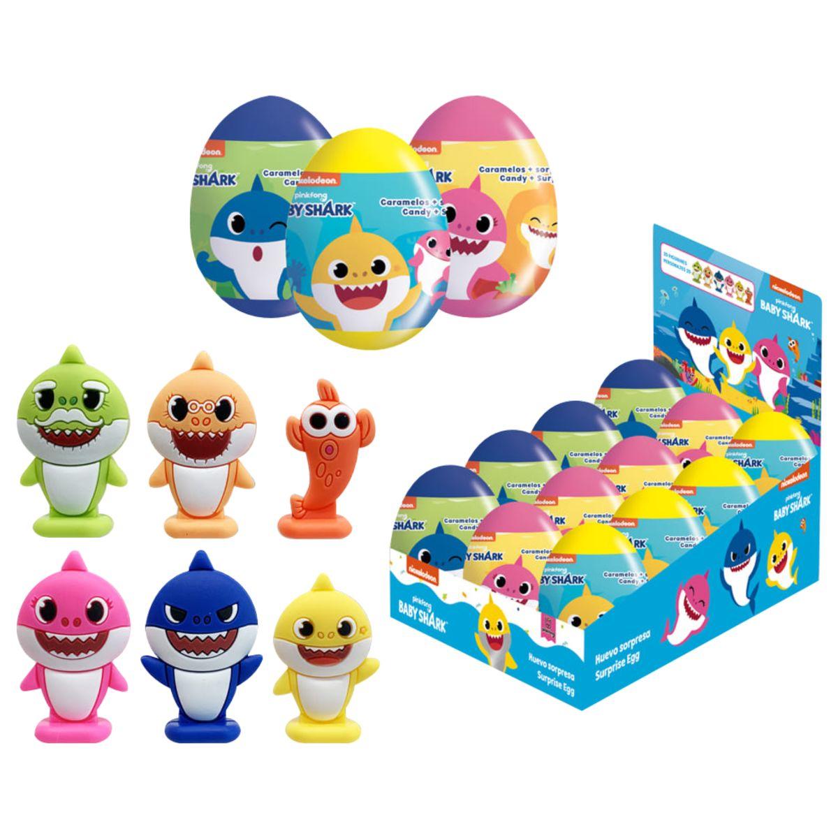 Huevo Sorpresa Brickell Baby Shark 12 Unidades-0