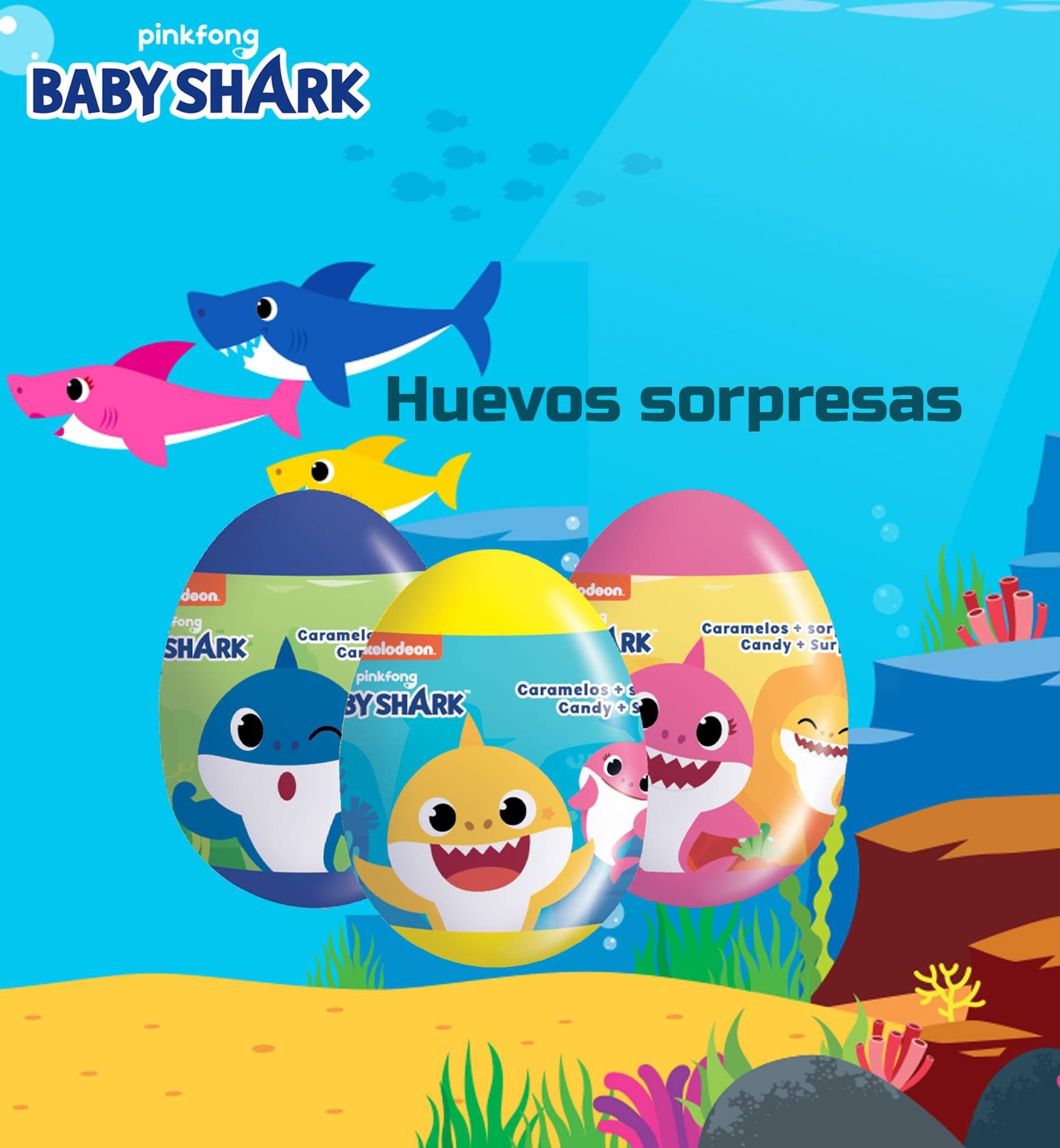 Huevo Sorpresa Brickell Baby Shark 12 Unidades-2