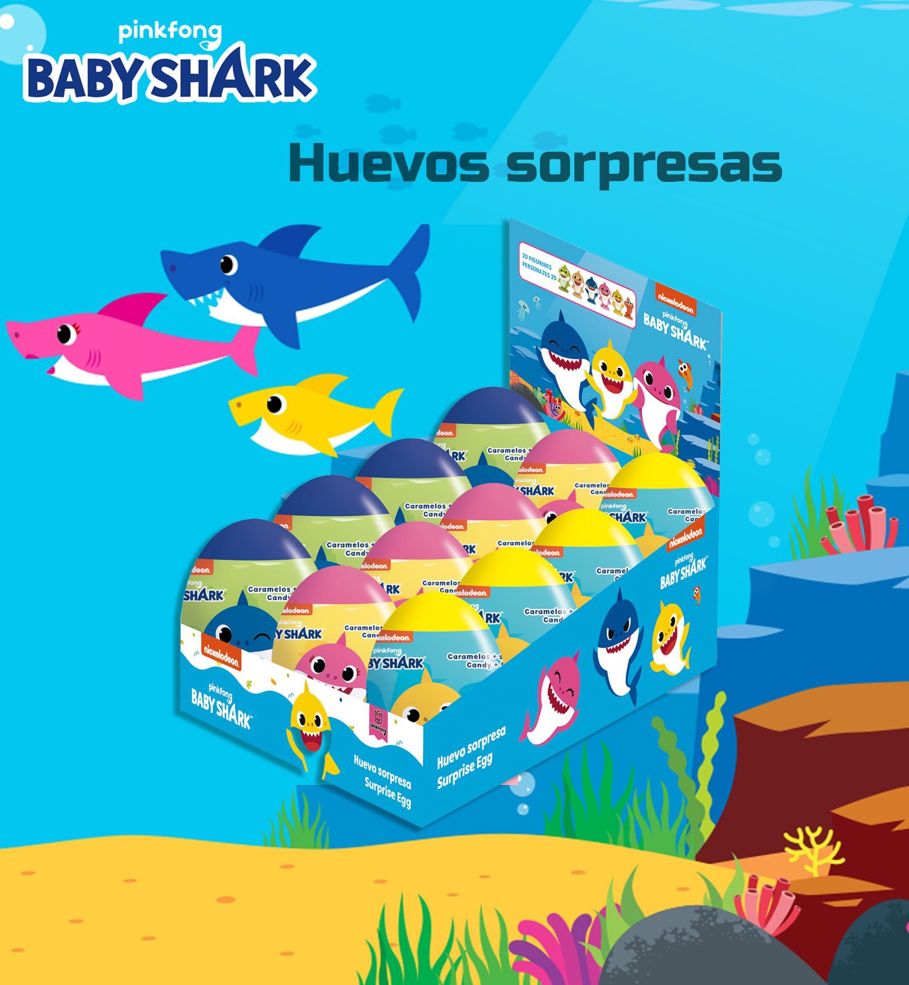 Huevo Sorpresa Brickell Baby Shark 12 Unidades-4