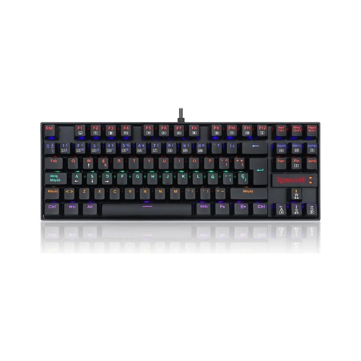 Teclado Redragon Kumara Rainbow K552-kr-sp Negro Español-0