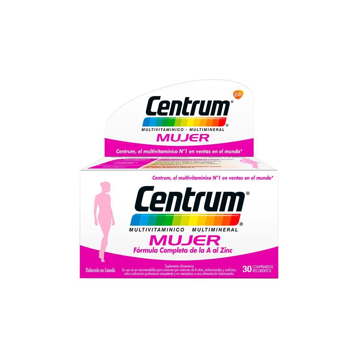 Multivitaminico Centrum mujer 30 tabletas-0