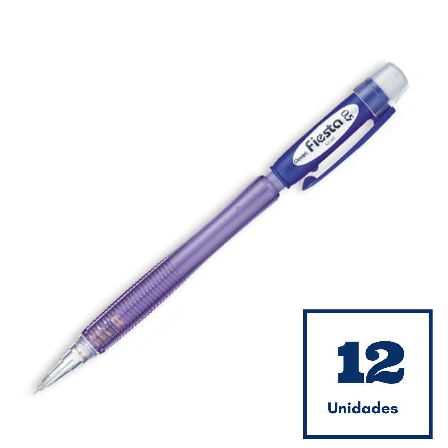 Portaminas Pentel Fiesta II 0.5mm Color Azul x12ud-1