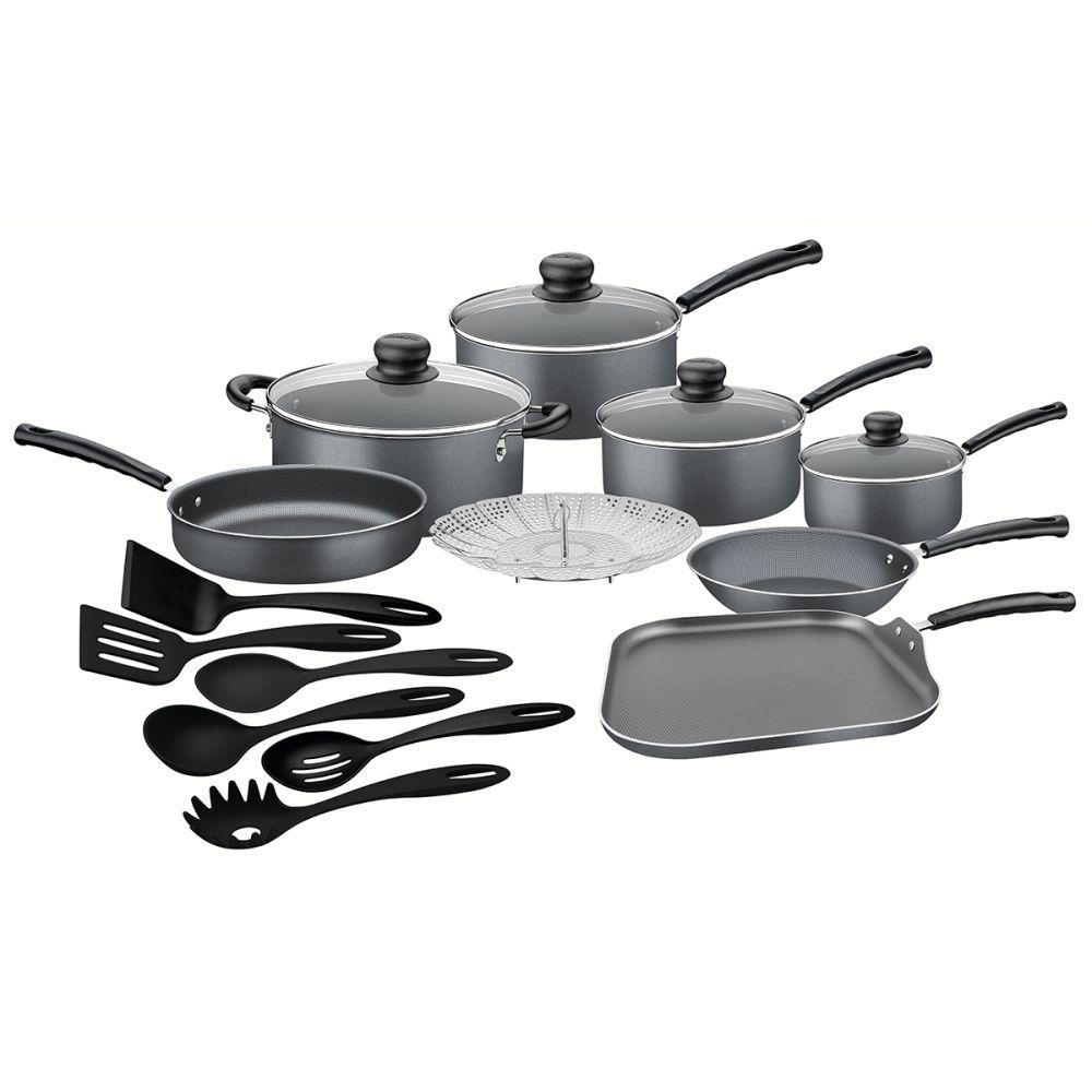 Batería De Cocina Juego De Ollas Tramontina 18 piezas Gris-0