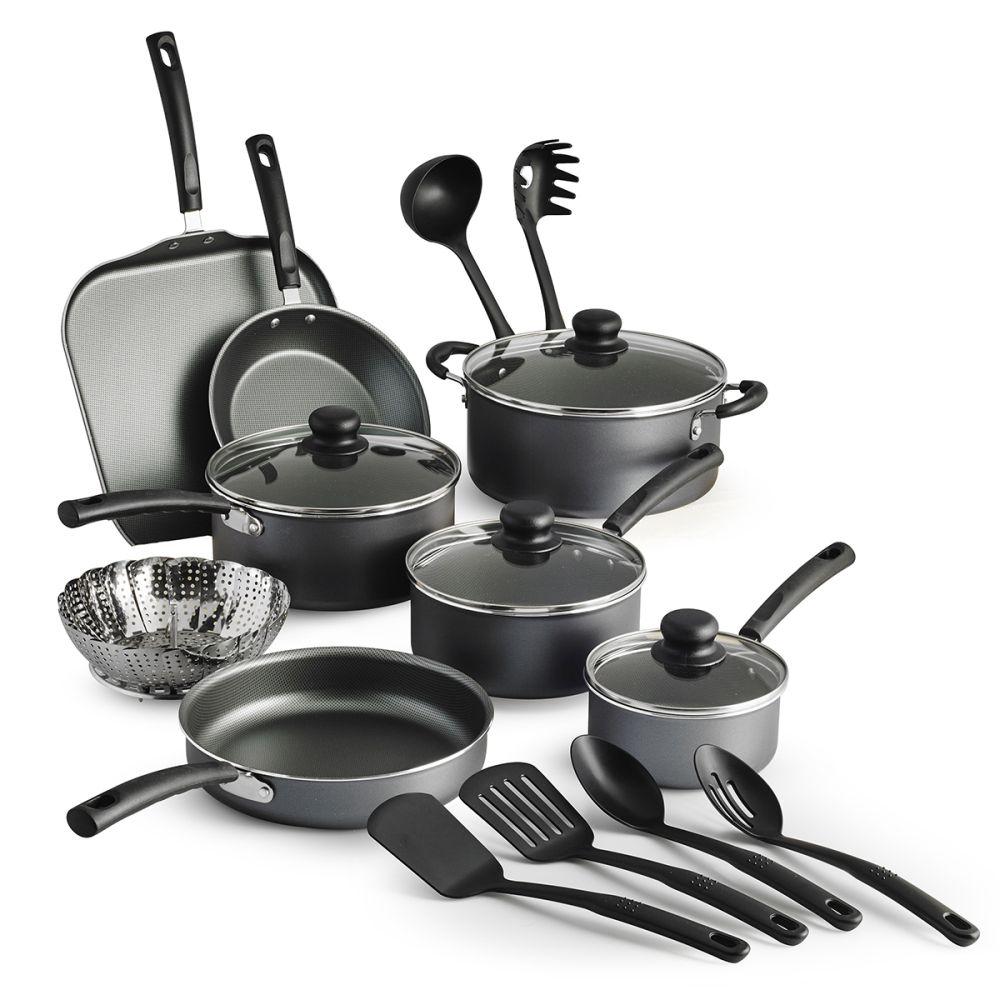 Batería De Cocina Juego De Ollas Tramontina 18 piezas Gris-6