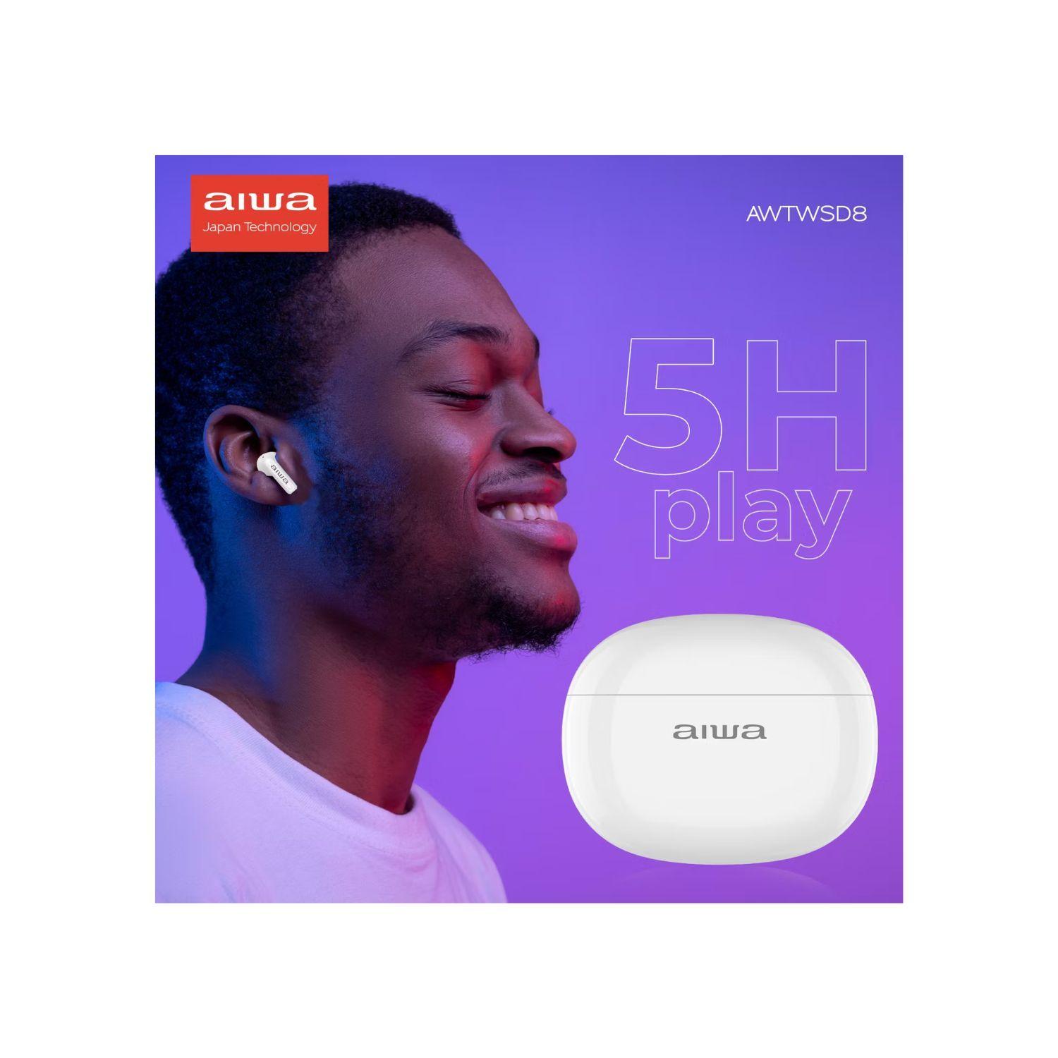 Audífonos Aiwa inalámbricos AWTWSD8-5