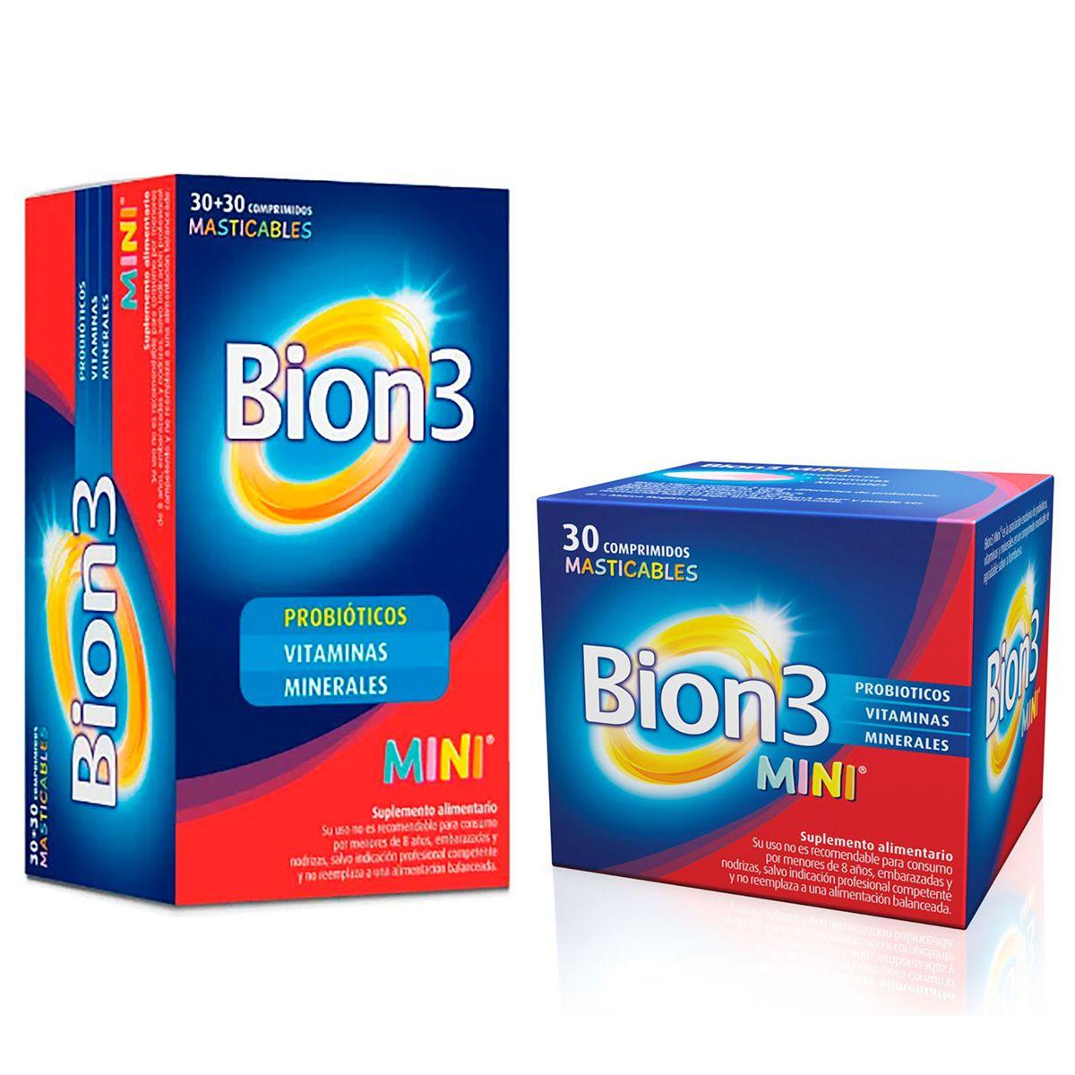 Pack 60 + 30 Bion 3 Mini Comprimidos Masticables-0