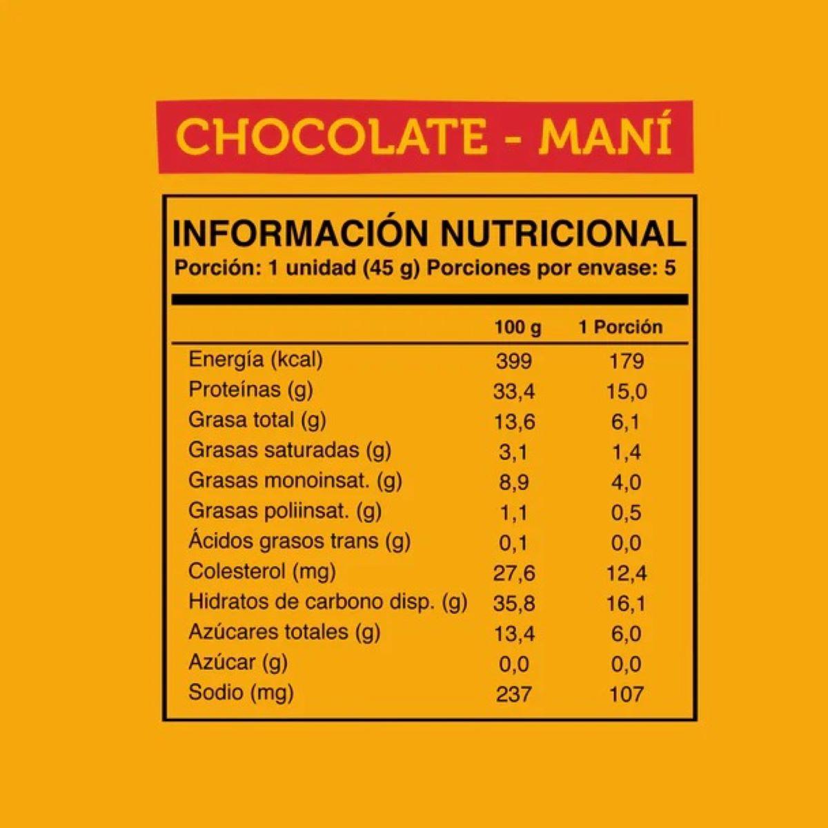 Wild Protein Chocolate Maní 5 Unidades-3