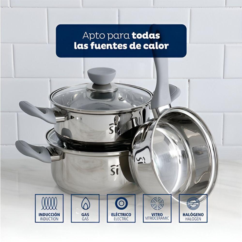 Batería De Cocina Alexia 5 piezas San Ignacio By Bergner-5