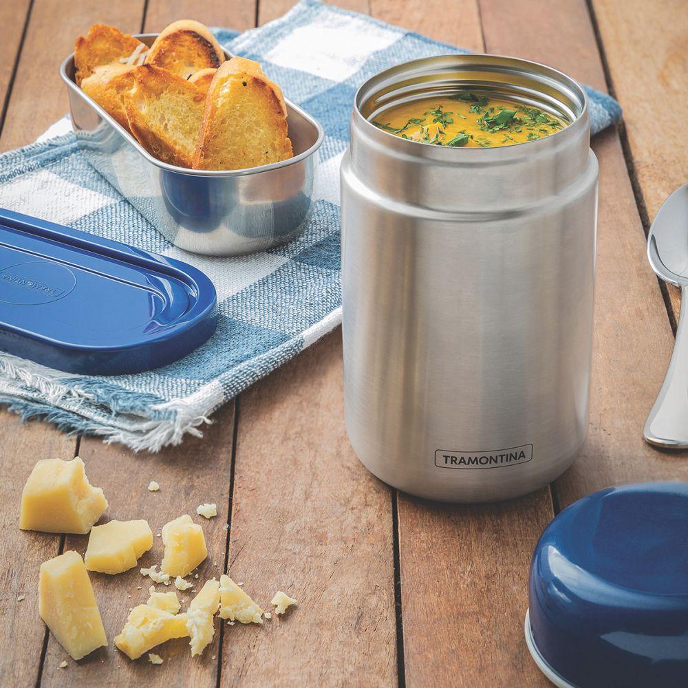Termo Para Comida Tramontina 400ml Acero Inoxidable Azul-2