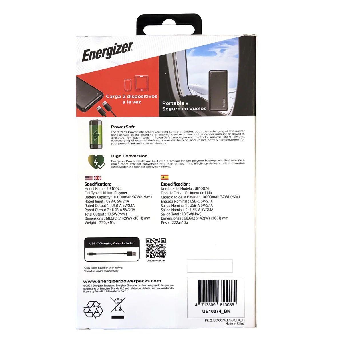 Energizer Powerbank 10.000 Mha Negro-3