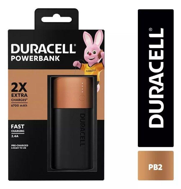 Pack Cargador Duracell + 4 pilas AA + Power Bank PB2-2