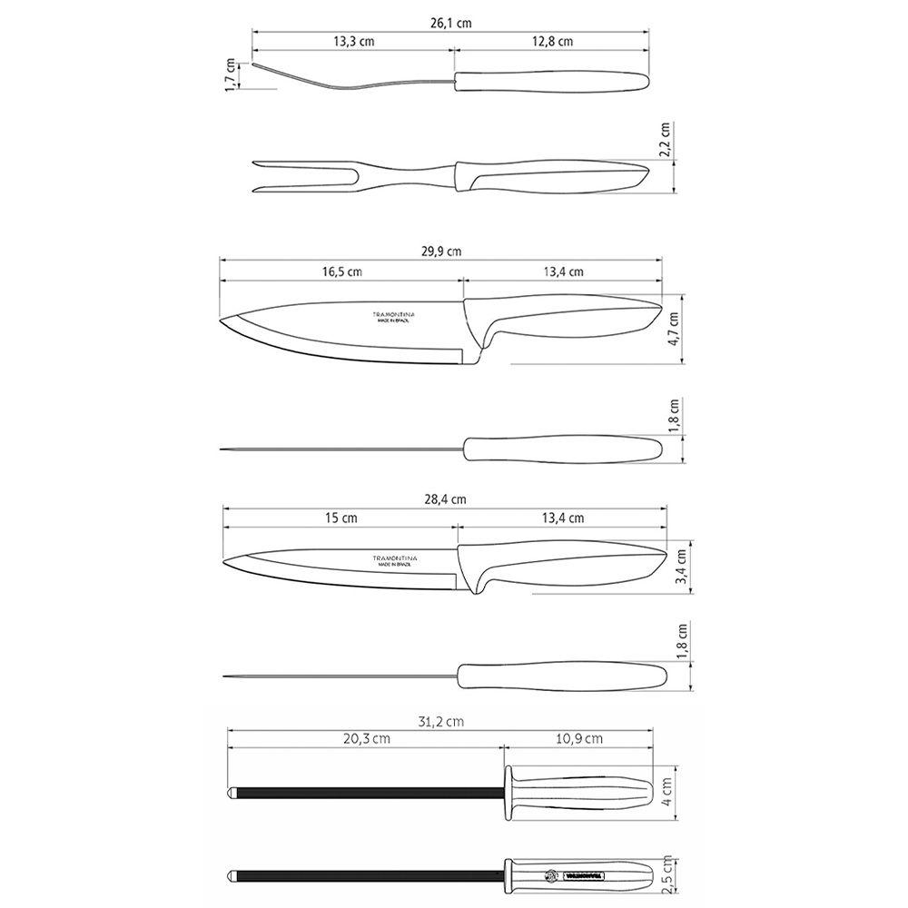 Juego Para Asado Tramontina Plenus Set 4 Piezas-3