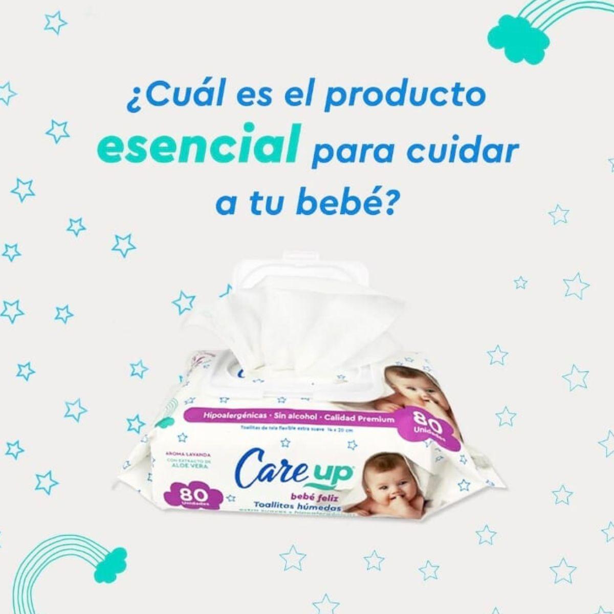 Pack 12x80un Toallas Húmedas Care Up Baby Con Tapa-3