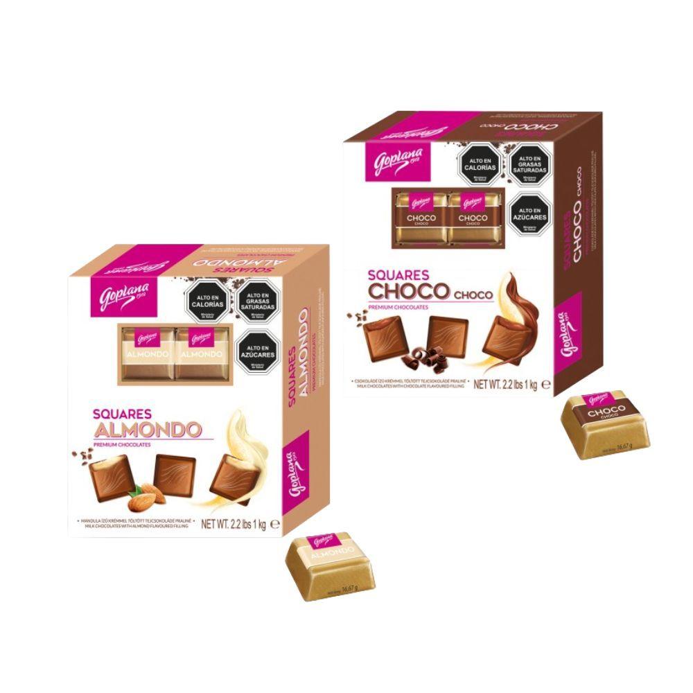 Pack Chocolate Goplana Choco Choco 1kg + 1 Almendra 1kg-0