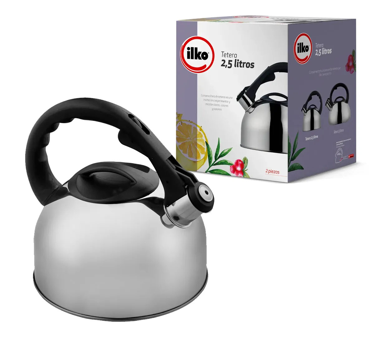 Tetera Ilko design 2.5lt acero inoxidable con pito-1