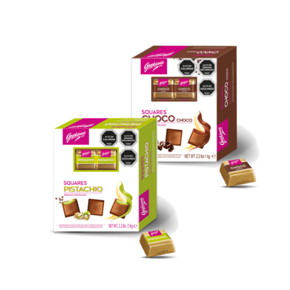 Pack 1 Bombón Goplana Pistacho 1kg + 1 Choco Choco 1kg-0