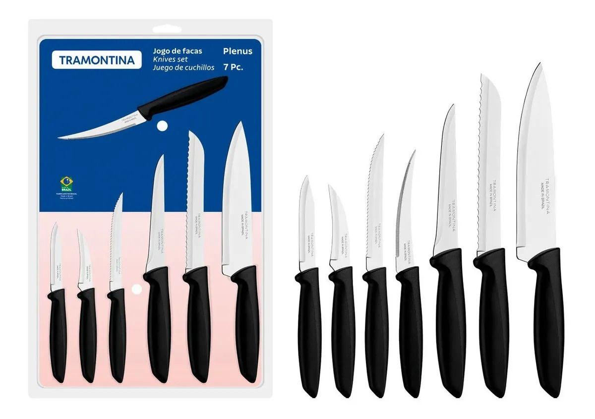 Tramontina Juego De Cuchillos 7 Piezas Plenus Negro-2