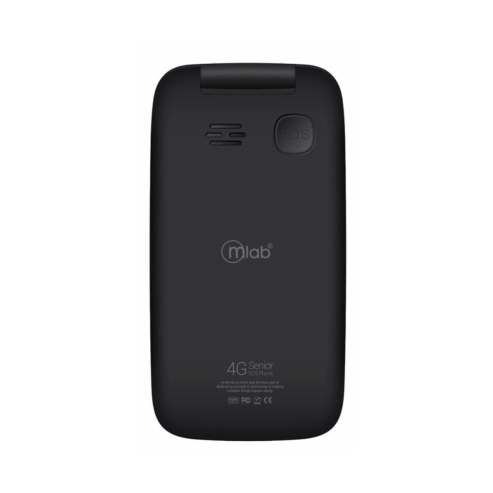Mlab Celular Senior Shell 4g Sos 2.8 + Base Cargador Negro-5