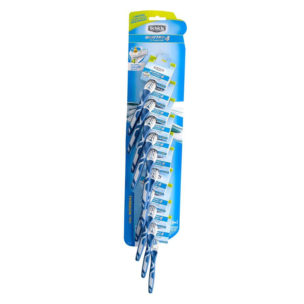 Maquina de afeitar Quattro titanium 10 Uds-0